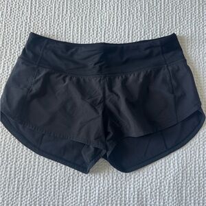 Lululemon Black Speed Up Mid Rise 2.5” Shorts